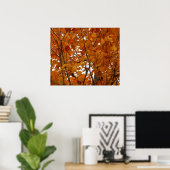 Poster Branches de feuilles d'érable I Automne orange (Bureau à domicile)