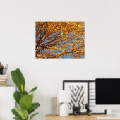 Poster Branches de feuilles d'érable II Automne orange (Bureau à domicile)