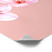 Poster Branches de fleurs de cerisier rose motif (Coin)