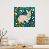 Poster Branches de lapin sauvage et de fleurs (Cuisine)