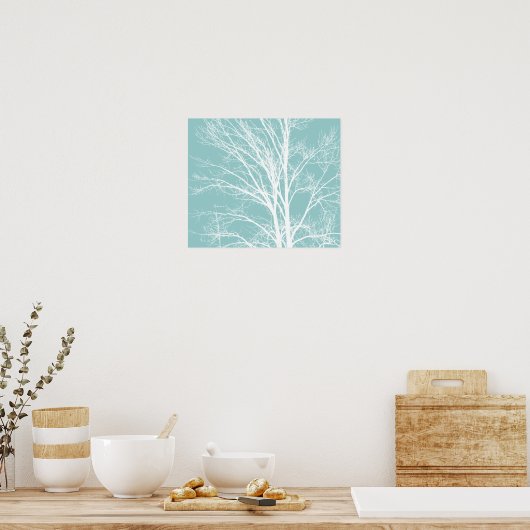 Poster Branches de l'arbre blanc (Cuisine)