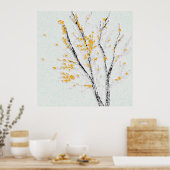 Poster Branches de l'arbre d'automne avec feuilles de aut (Cuisine)