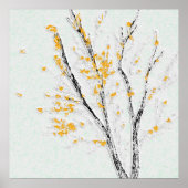 Poster Branches de l'arbre d'automne avec feuilles de aut (Devant)