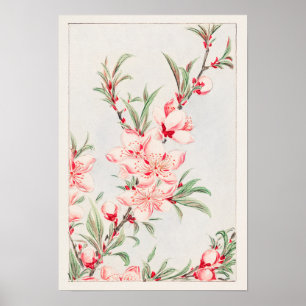 Poster Branches de pêcher (1870–1880) de Megata Morikaga