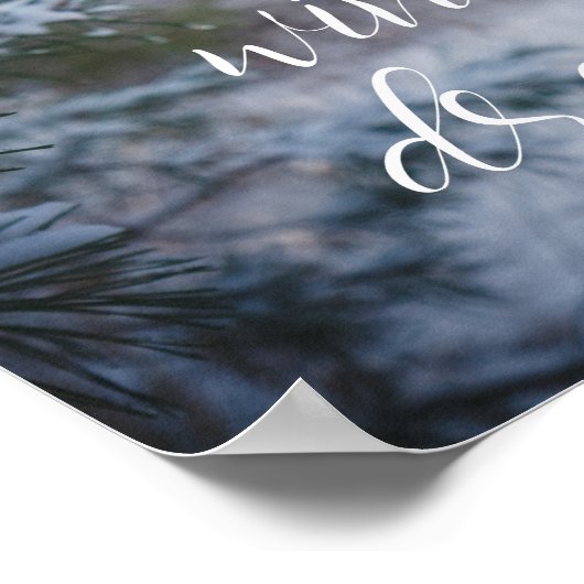 Poster Branches de pin couvertes de neige (Coin)