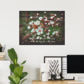 Poster Branches de prune avec fleurs blanches (Bureau à domicile)