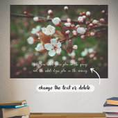 Poster Branches de prune avec fleurs blanches
