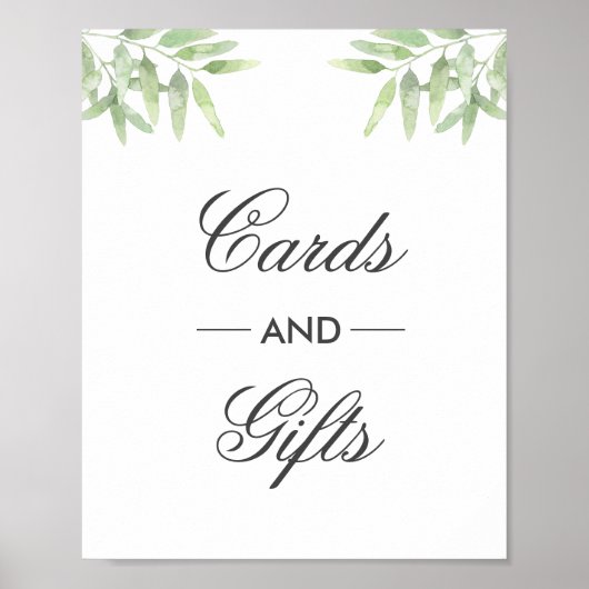 Poster Branches d'olivier. Cartes et cadeaux mariages Pos (Devant)