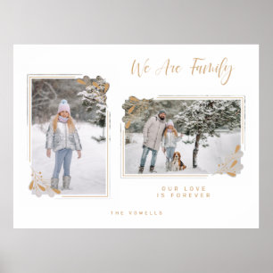 Poster Branches dorées fantaisie pour famille minimaliste
