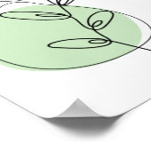 Poster Branches Et Feuille Line Art (Coin)