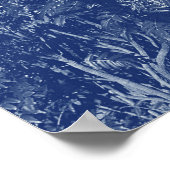 Poster Branches fourrées - Effet Cyanotype (Coin)
