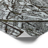 Poster Branches recouvertes de neige Hiver (Coin)