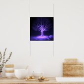 Poster Branches vides Arbre brillant - Violet (Cuisine)