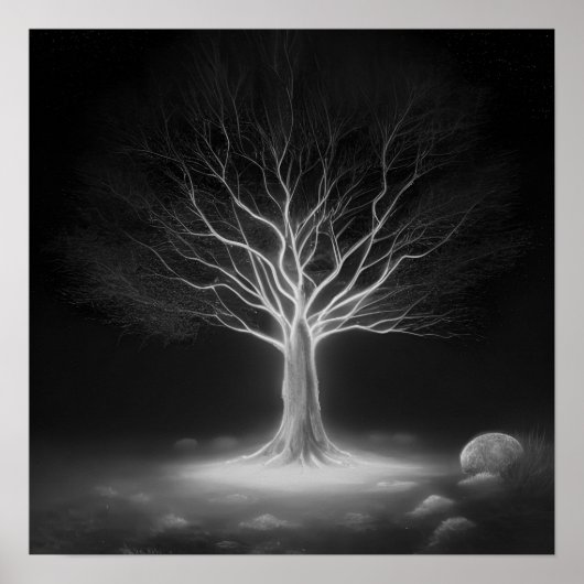 Poster Branches vides - B&W (Devant)