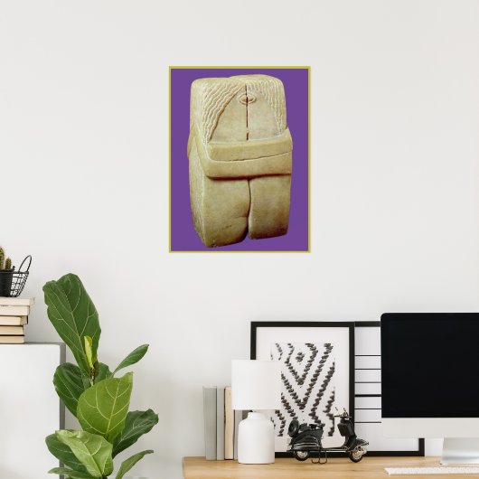 Poster Brancusi, Le Baiser, Les Beaux-Arts, (Bureau à domicile)