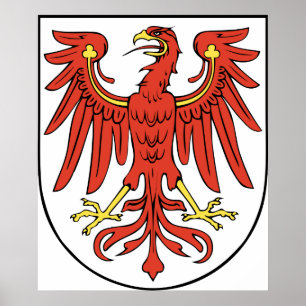 Poster Brandenburg Official Coat of Arms Germany Symbol