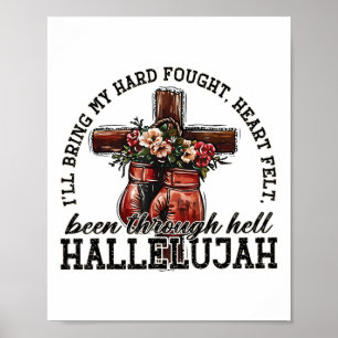 Poster Brandon Hard Fight Hallelujah Louer Jésus Christ