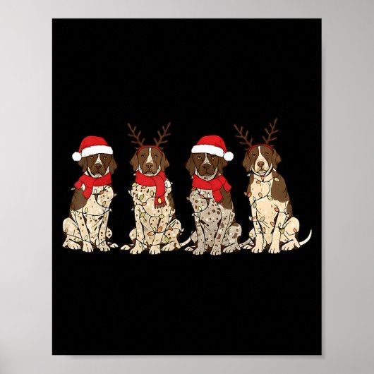 Poster Braque allemand inter Noël Gsp Maman Papa (Devant)