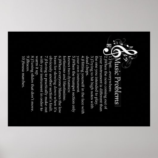 Poster Brass problems list (Devant)