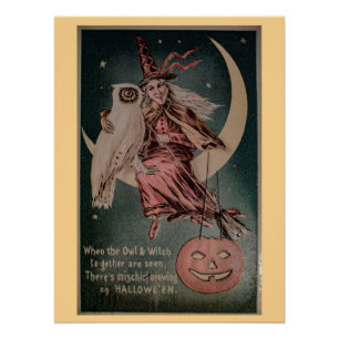 Poster Brassage vintage de préjudice de Halloween