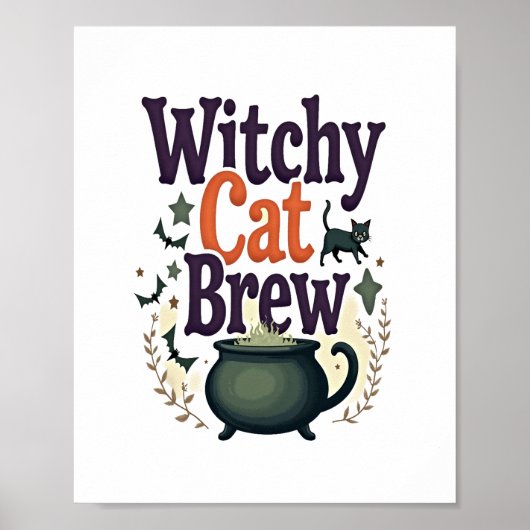 Poster Brassée de chat de cuisine (Devant)