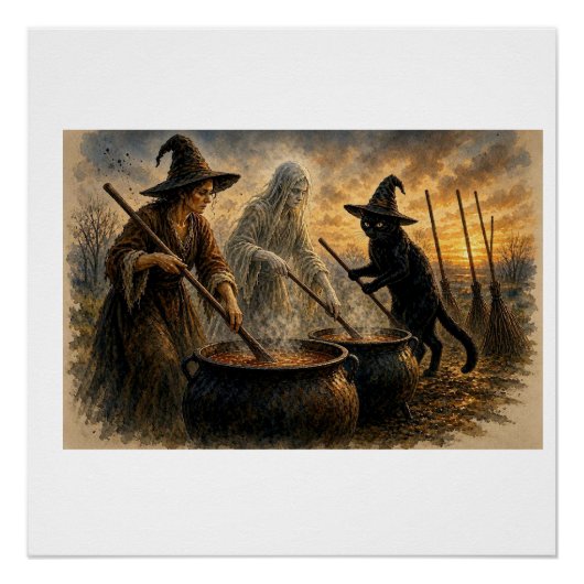 Poster Brasserie Halloween, (Devant)