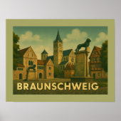 Poster Braunschweig Germany City Art (Devant)