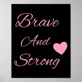 Poster Brave And Strong Breast