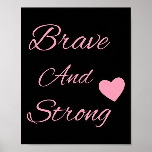 Poster Brave And Strong Breast (Devant)
