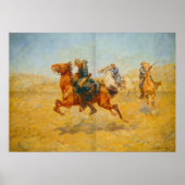 Poster Brave Cavalryman Saving a fellow Solider (Devant)