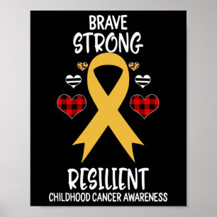 Poster Brave résistance forte sensibilisation au cancer c