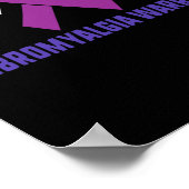 Poster Brave résistant résistant Fibromyalgie Guerrier (Coin)