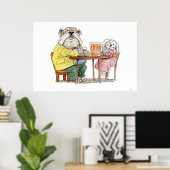 Poster Bravo Beer Chien Couple Imprimer (Bureau à domicile)
