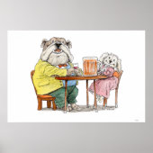 Poster Bravo Beer Chien Couple Imprimer (Devant)