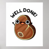 Poster Bravo Funny Steak Pun (Devant)