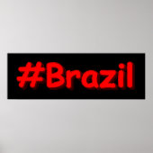 Poster "#Brazil" Joli design. Commandez dès maintenant  (Devant)