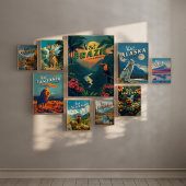 Poster Brazil Rainforest Toucan Vintage Travel