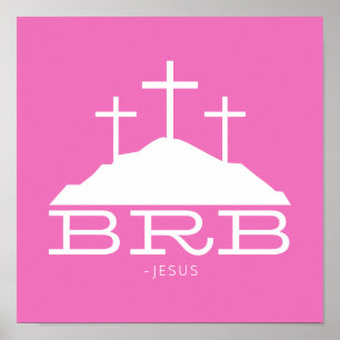 Poster BRB Jésus Croix Calvaire Religieux Pâques Chrétien