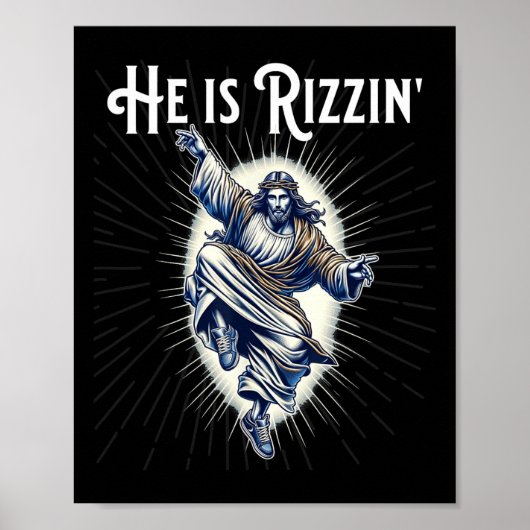 Poster Break Dancing Break Il Est Rizzin Jésus Dansant (Devant)