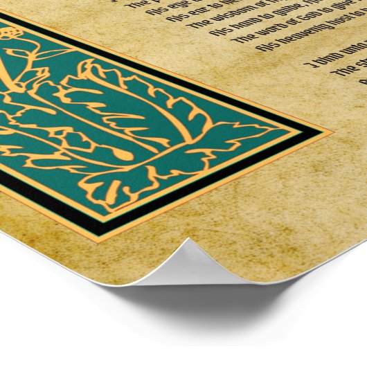 Poster Breastplate de la prière de Saint Patrick (Coin)