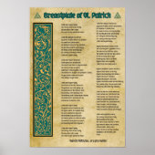 Poster Breastplate de la prière de Saint Patrick (Devant)