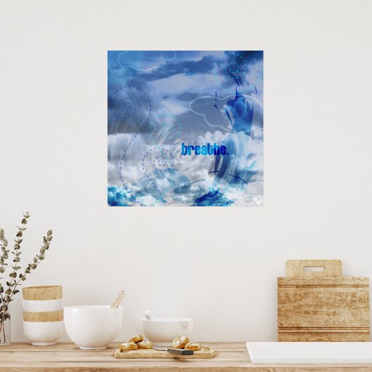 Poster Breathe Art Print (Cuisine)