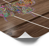 Poster Breathe Dandelions Butterfly Wooden (Coin)