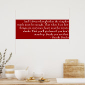 Poster Brecht Poem (Cuisine)