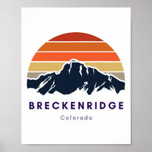Poster Breckenridge Colorado Cadeaux Randonnée Ski Brecke