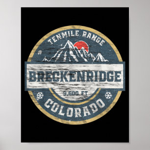 Poster Breckenridge colorado chaîne Tenmile montagnes roc