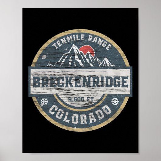 Poster Breckenridge Colorado Tenmile Range Rocky Mountain (Devant)