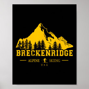 Poster Breckenridge Colorado Usa Station de ski alpin