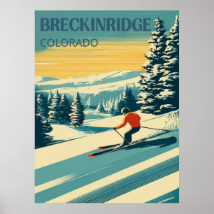 Poster Breckenridge moderne Colorado Voyage