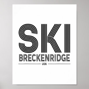 Poster Breckenridge Station de ski Usa Rocky Mountains Am